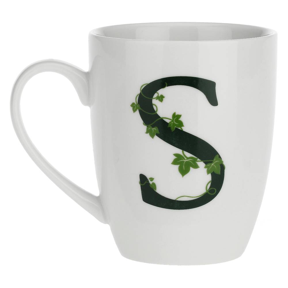 La Porcellana Bianca Gift box Mug con lettera 'S' Atupertu Discount Store per i nuovi prodotti