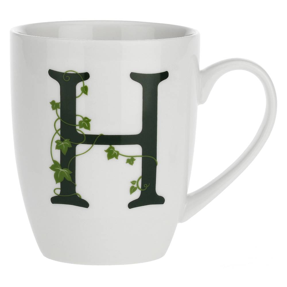 La Porcellana Bianca Gift box Mug con lettera 'H' Atupertu
