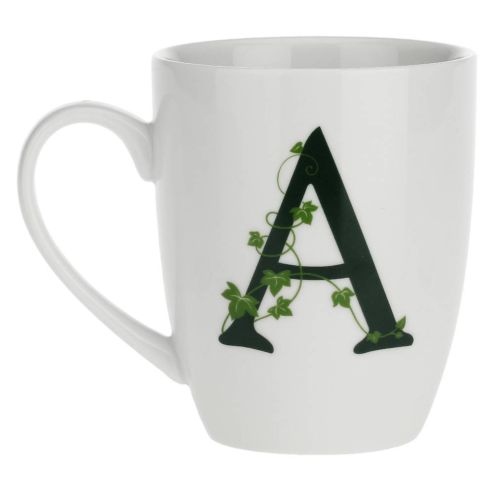 La Porcellana Bianca Gift box Mug con lettera 'A' Atupertu Pezzi Unici