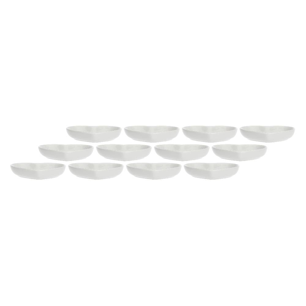 La Porcellana Bianca Set 12 Ciotoline Cuore 7,5 cm Cupido Presa