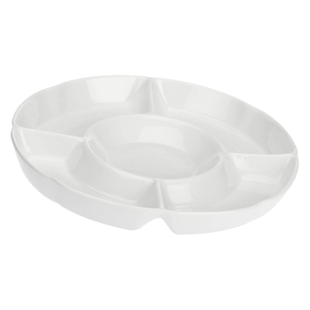 La Porcellana Bianca Antipastiera Rotonda a 5 scomparti Ø31,5cm Convivio Vendite Flash