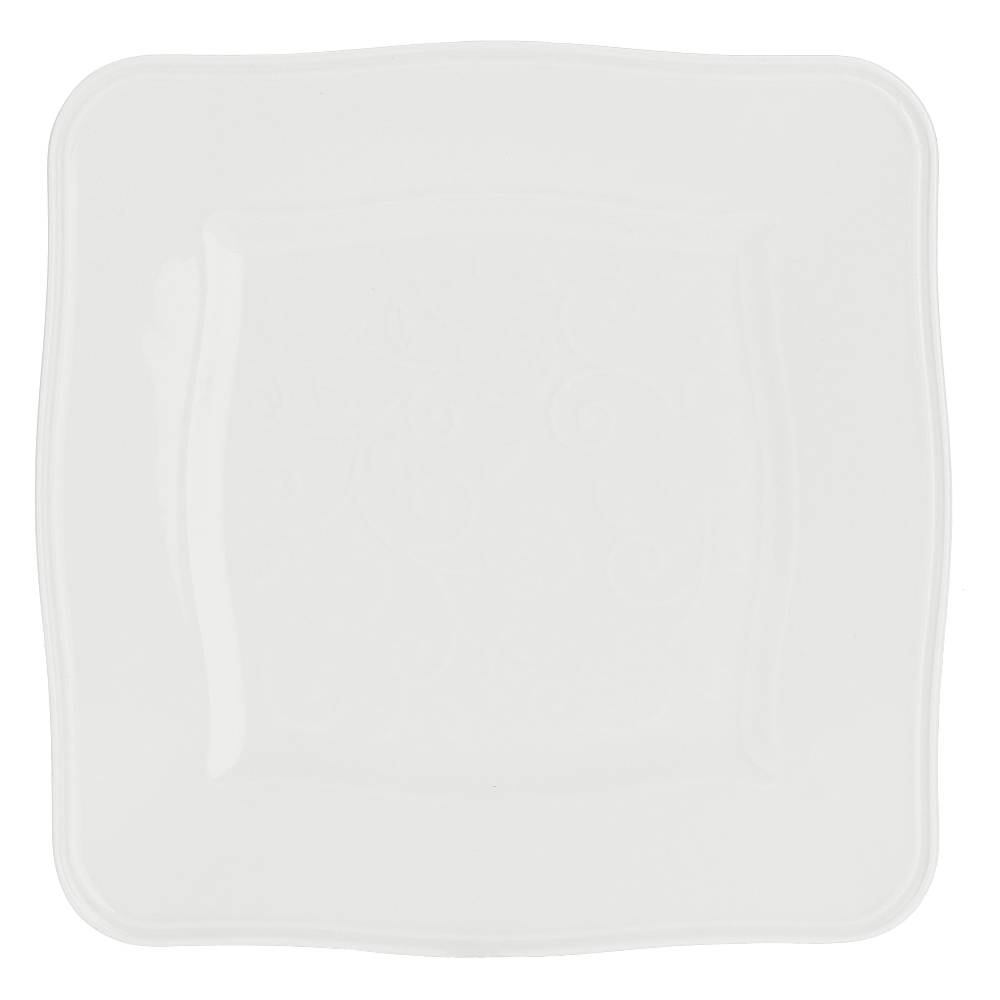 La Porcellana Bianca Alzata Piatto Quadrata 20 cm Florentina Qualità