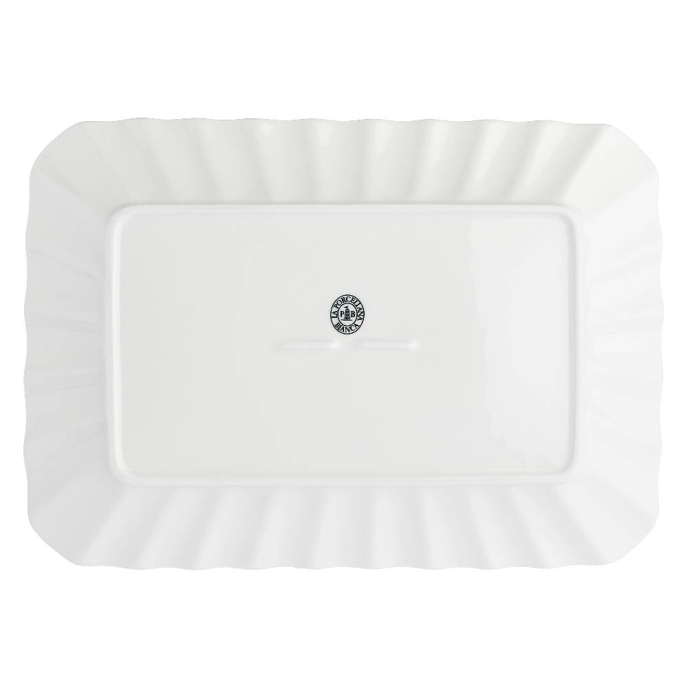 La Porcellana Bianca Vassoio Rettangolare 35x26 cm Ducale Negozio