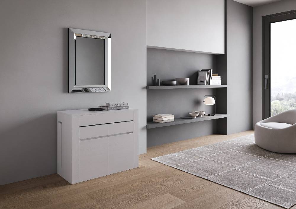 Itamoby Consolle allungabile Evolve con Panca inferiore e superiore Bianco Frassino Sconto
