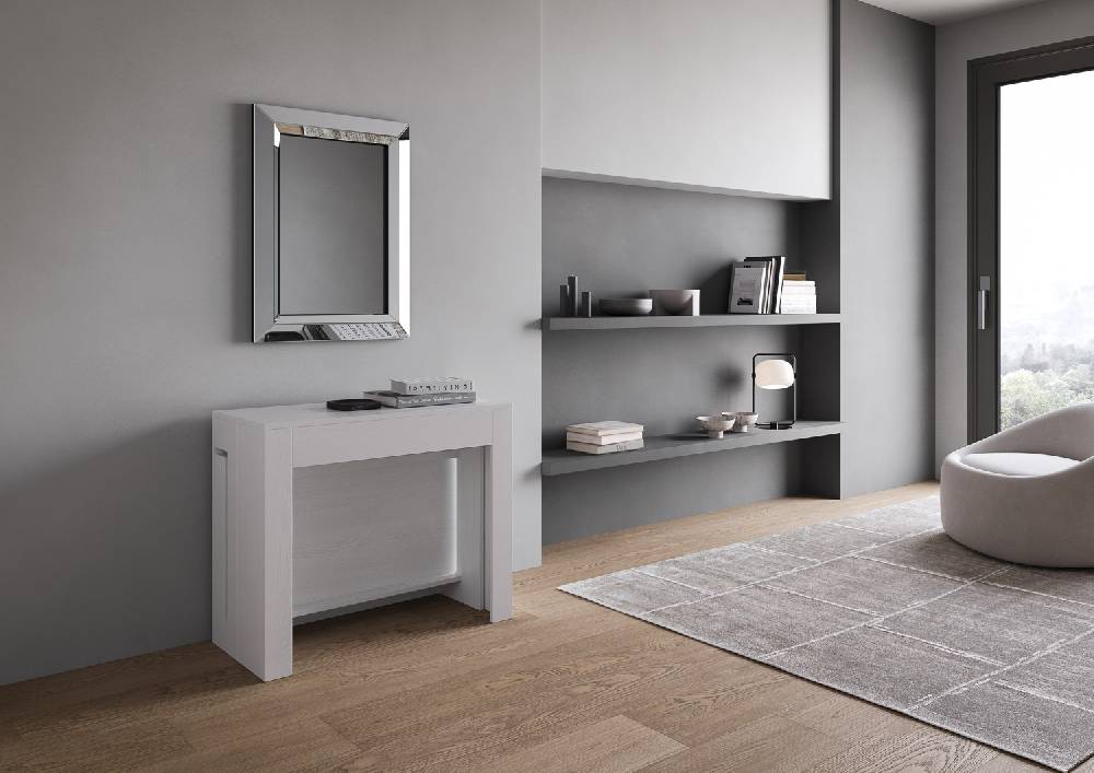 Itamoby Consolle allungabile Evolve con Panca inferiore e superiore Bianco Frassino Sconto