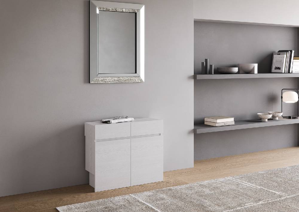 Itamoby Consolle allungabile Evolve con Panca inferiore e superiore Bianco Frassino Sconto