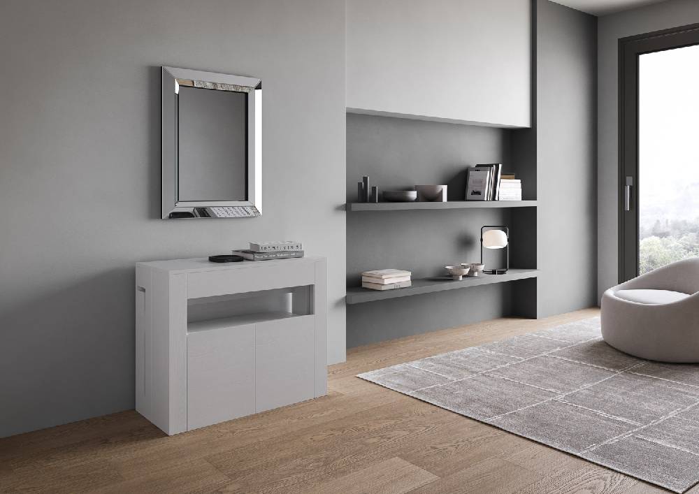 Itamoby Consolle allungabile Evolve con Panca inferiore Bianco Frassino Online
