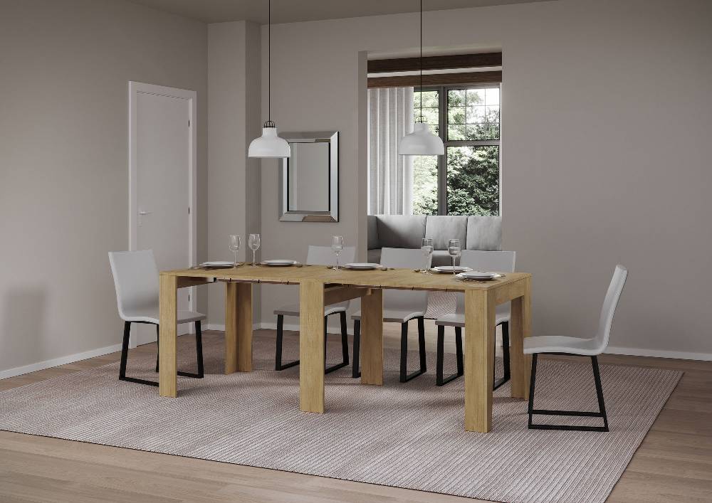 Itamoby Consolle allungabile 90×25/181 cm Narrow Quercia Natura Vendita Calda