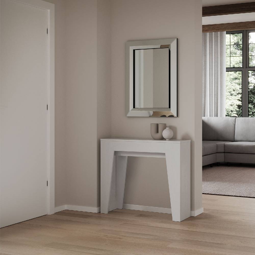 Itamoby Consolle allungabile 90×25/181 cm Narrow Bianco Frassino Vendita Economica