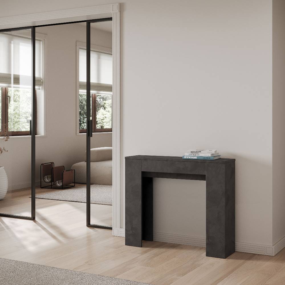 Itamoby Consolle allungabile 90×25/181 cm Slick Antracite Saldi Di Fabbrica