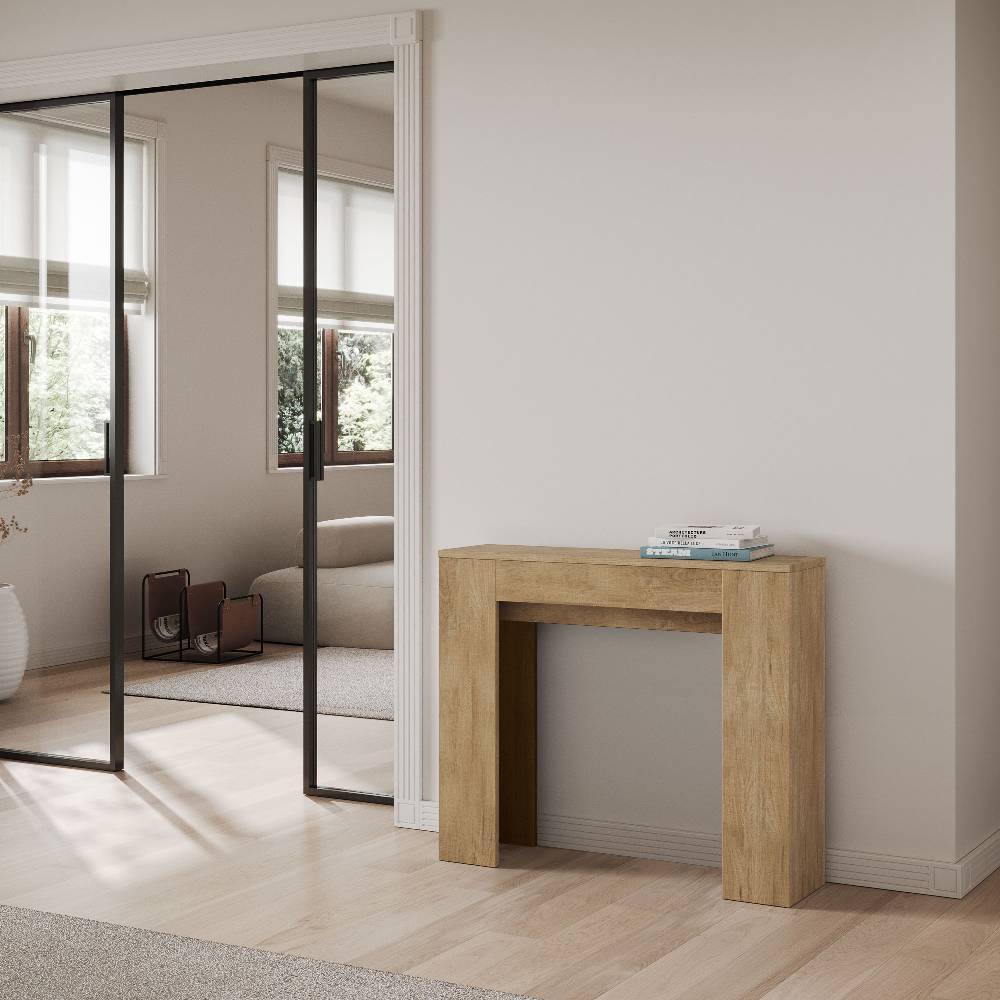 Itamoby Consolle allungabile 90×25/181 cm Slick Quercia Natura Vendite Flash