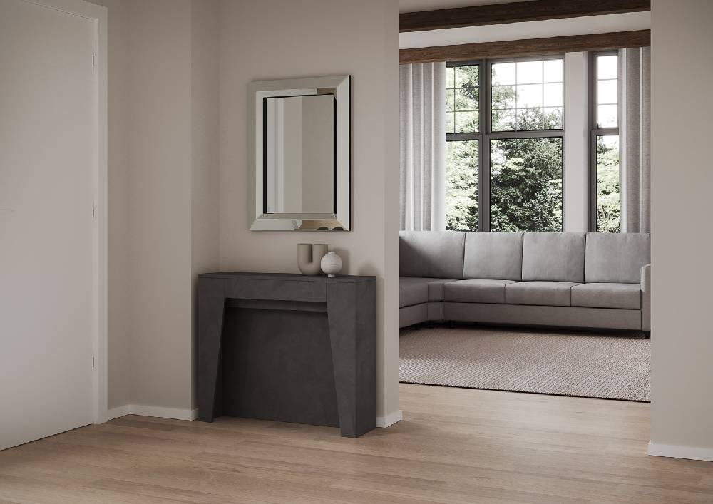 Itamoby Consolle allungabile 90×25/211 cm Anea Antracite In Saldo