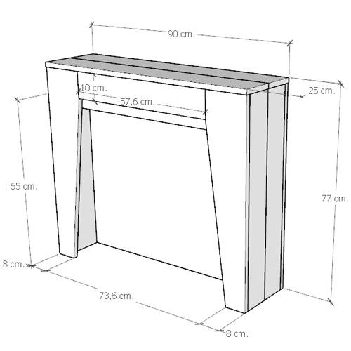Itamoby Consolle allungabile 90×25/211 cm Anea Antracite In Saldo