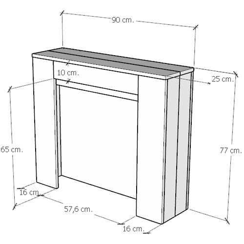 Itamoby Consolle allungabile 90×25/211 cm Kiba Antracite Italy