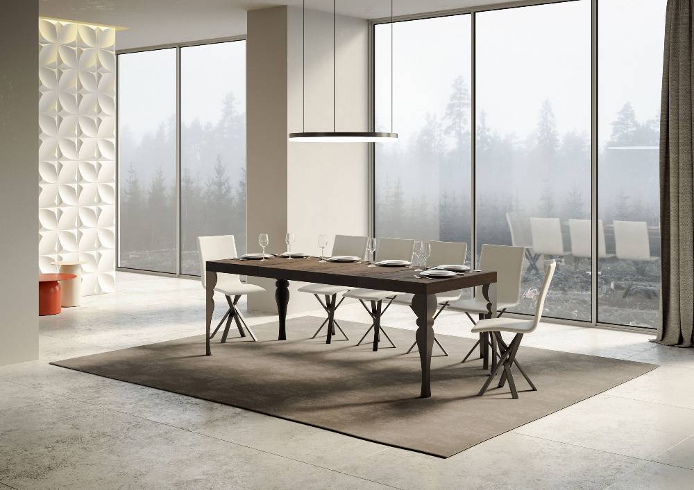 Itamoby Tavolo allungabile 90×180/284 cm Paxon Premium Noce telaio Antracite Saldi Di Fabbrica