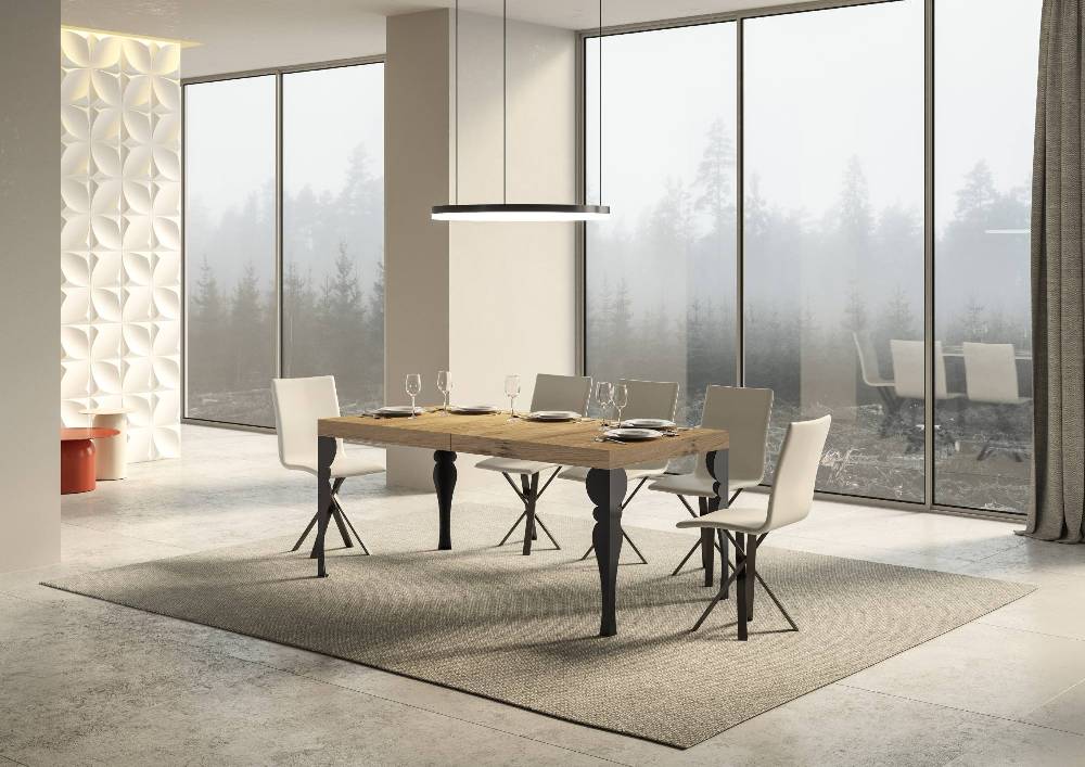 Itamoby Tavolo allungabile 90×180/284 cm Paxon Premium Quercia Natura telaio Antracite Vendite Flash