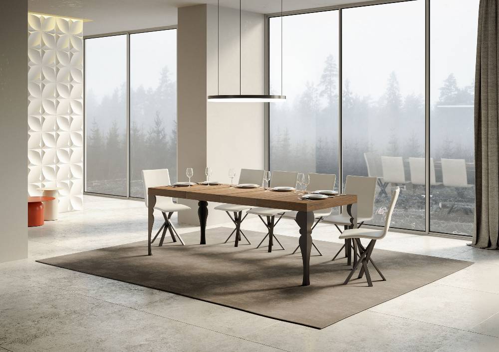Itamoby Tavolo allungabile 90×180/284 cm Paxon Premium Quercia Natura telaio Antracite Vendite Flash