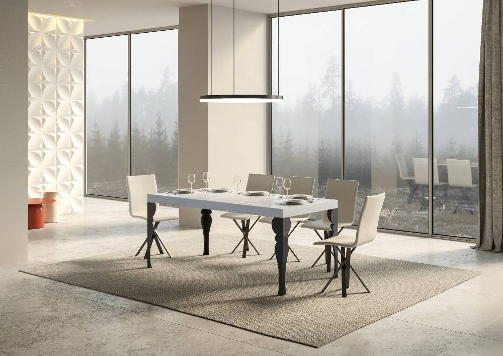 Itamoby Tavolo allungabile 90×180/284 cm Paxon Premium Bianco Frassino telaio Antracite Negozio