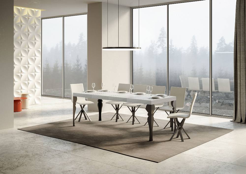 Itamoby Tavolo allungabile 90×180/284 cm Paxon Premium Bianco Frassino telaio Antracite Negozio
