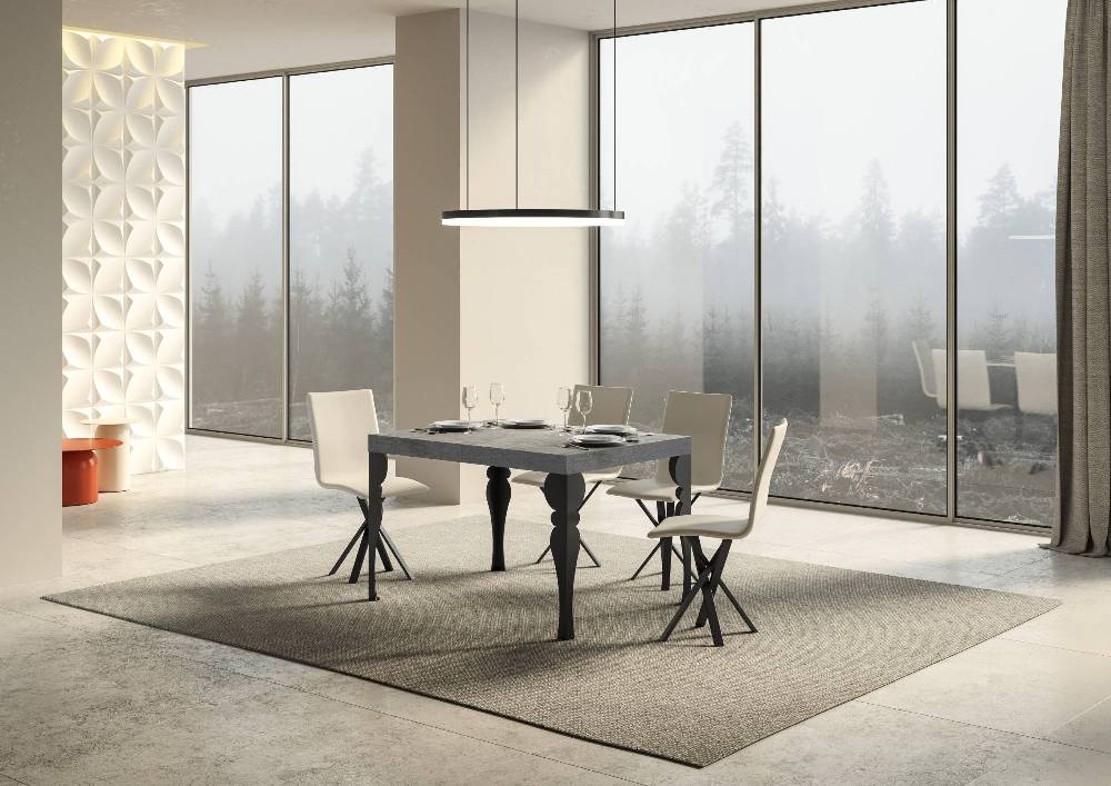 Itamoby Tavolo allungabile 90×130/234 cm Paxon Premium Cemento telaio Antracite Qualità