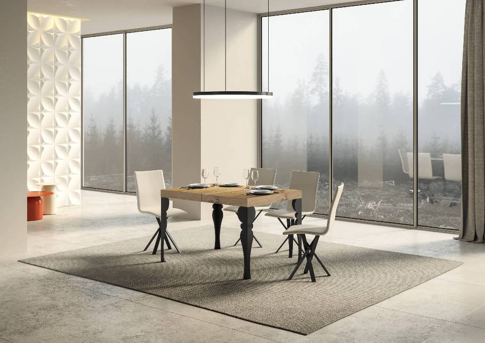 Itamoby Tavolo allungabile 90×130/234 cm Paxon Premium Quercia Natura telaio Antracite Vendita