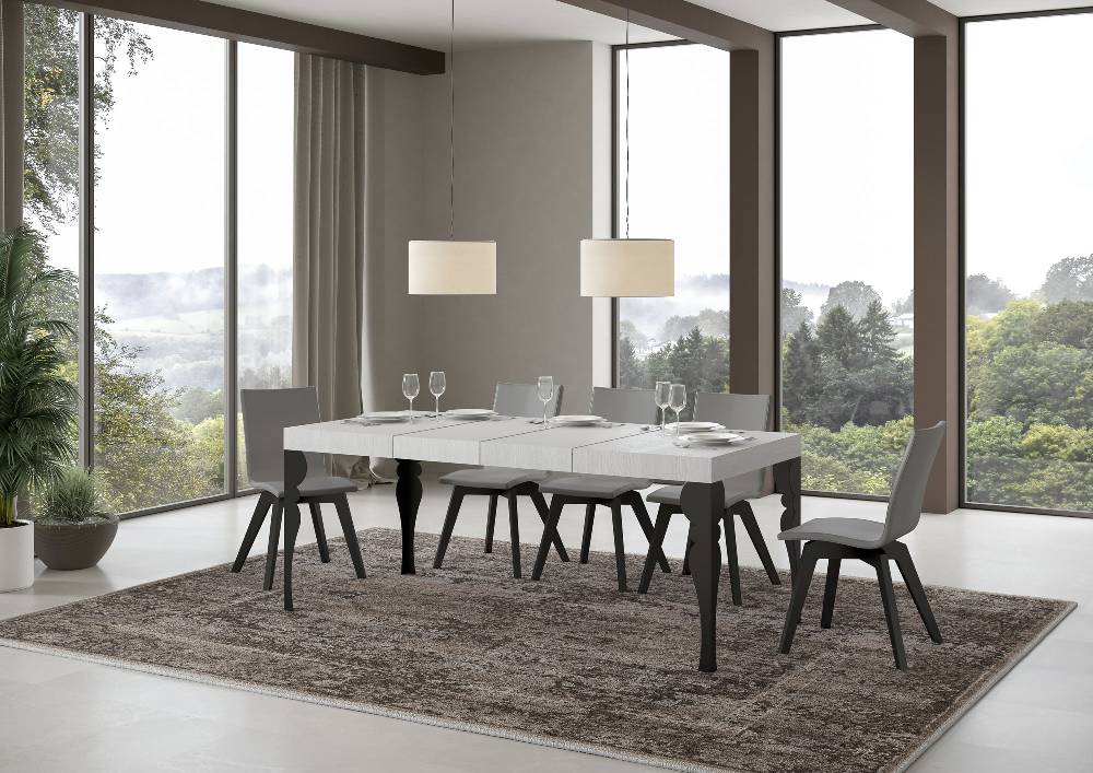 Itamoby Tavolo allungabile 90×130/234 cm Paxon Premium Bianco Frassino telaio Antracite Promozione