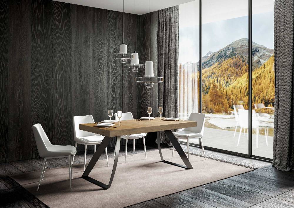 Itamoby Tavolo allungabile 90×180/284 cm Proxy Premium Quercia Natura telaio Antracite Affare Del Giorno