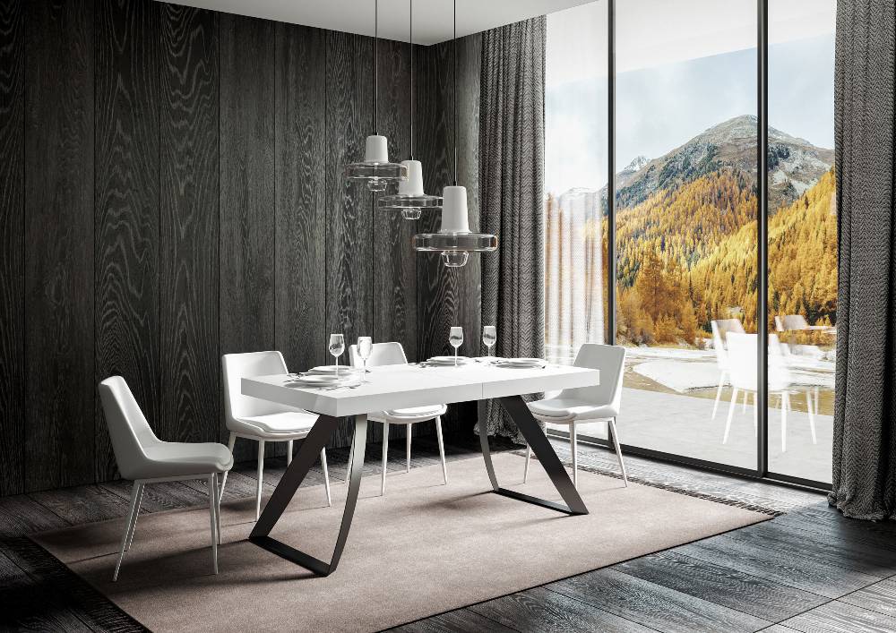 Itamoby Tavolo allungabile 90×180/284 cm Proxy Premium Bianco Frassino telaio Antracite Prezzo Ridotto