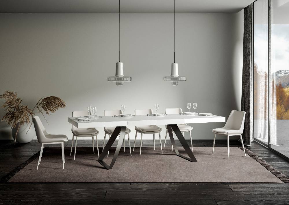 Itamoby Tavolo allungabile 90×180/284 cm Proxy Premium Bianco Frassino telaio Antracite Prezzo Ridotto