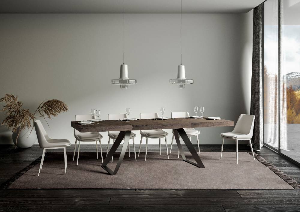Itamoby Tavolo allungabile 90×160/264 cm Proxy Premium Noce telaio Antracite Sottocosto