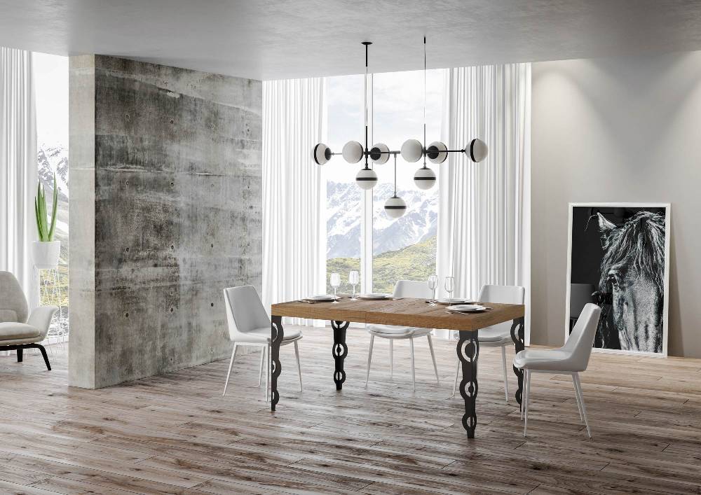 Itamoby Tavolo allungabile 90×180/284 cm Karamay Premium Quercia Natura telaio Antracite Offerta