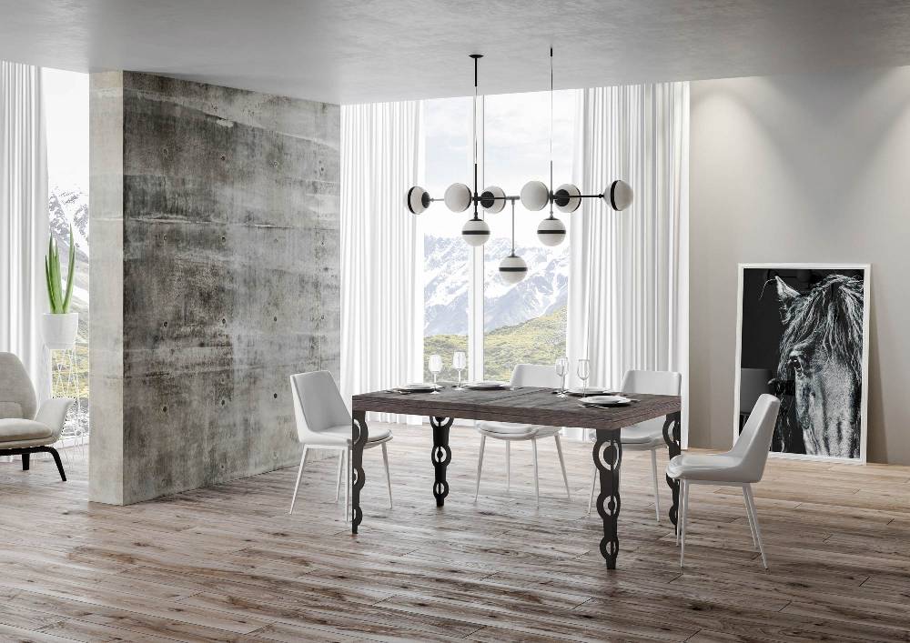 Itamoby Tavolo allungabile 90X140/244 cm Karamay Premium Noce telaio Antracite Offerte