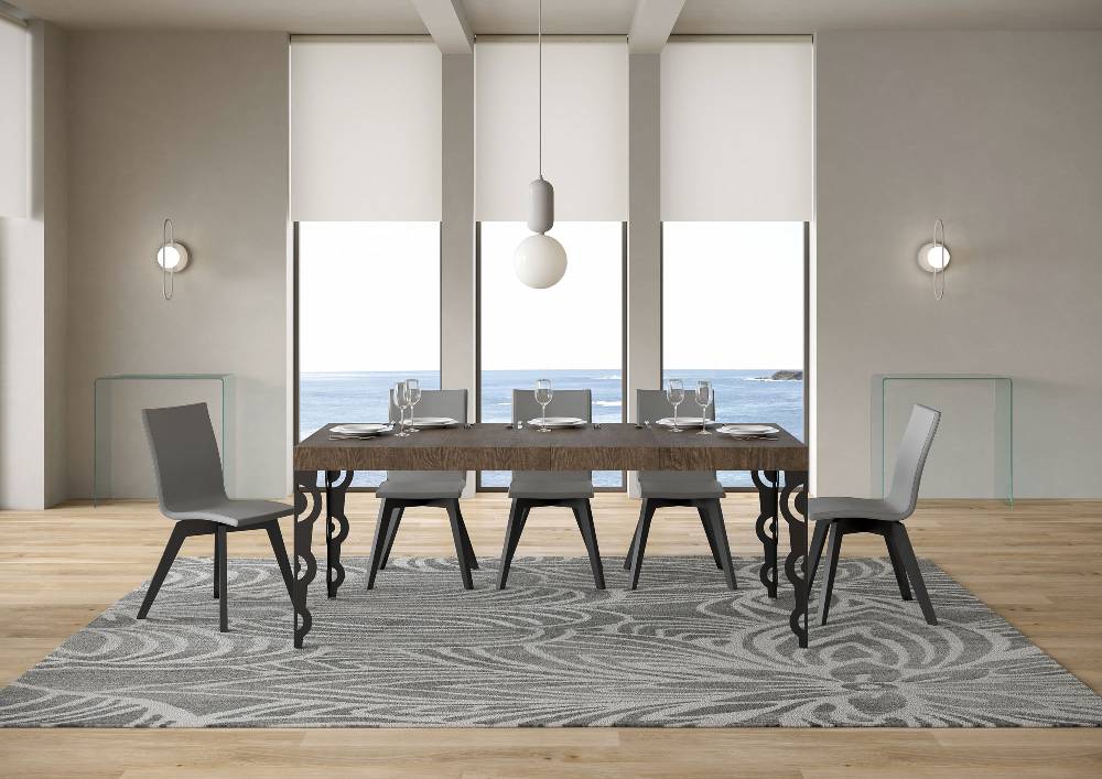 Itamoby Tavolo allungabile 90X140/244 cm Karamay Premium Noce telaio Antracite Offerte