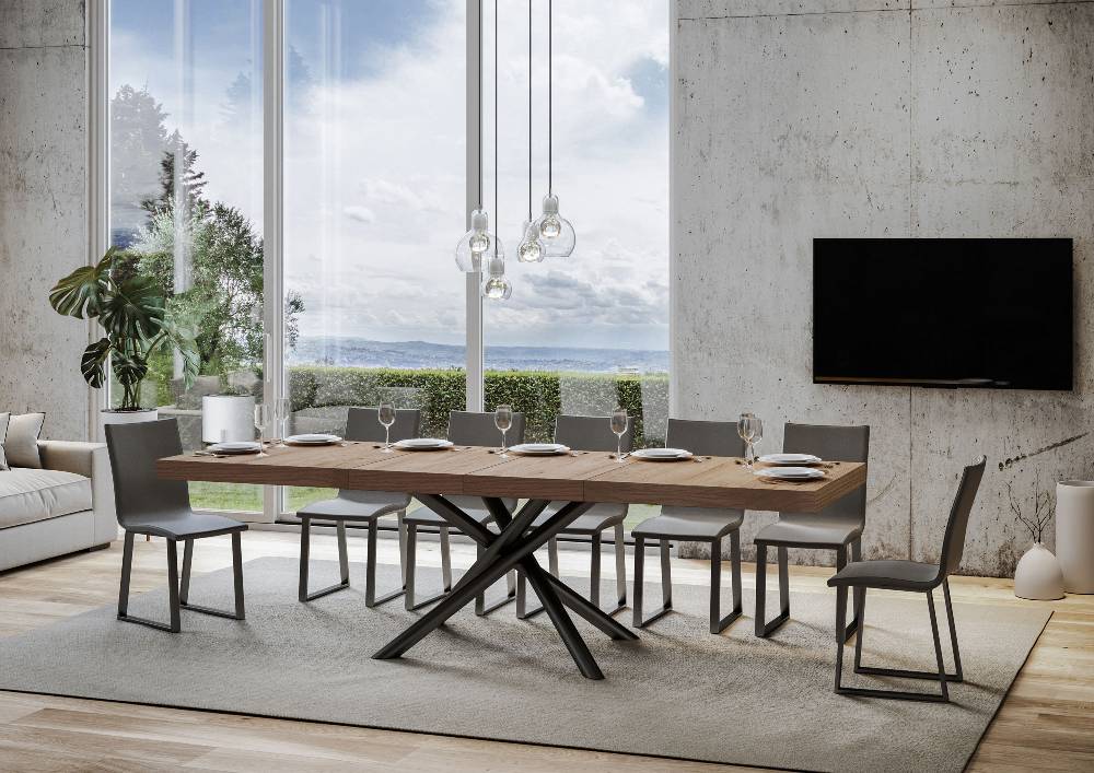 Itamoby Tavolo allungabile 90×180/284 cm Famas Premium Quercia Natura telaio Antracite Vendita