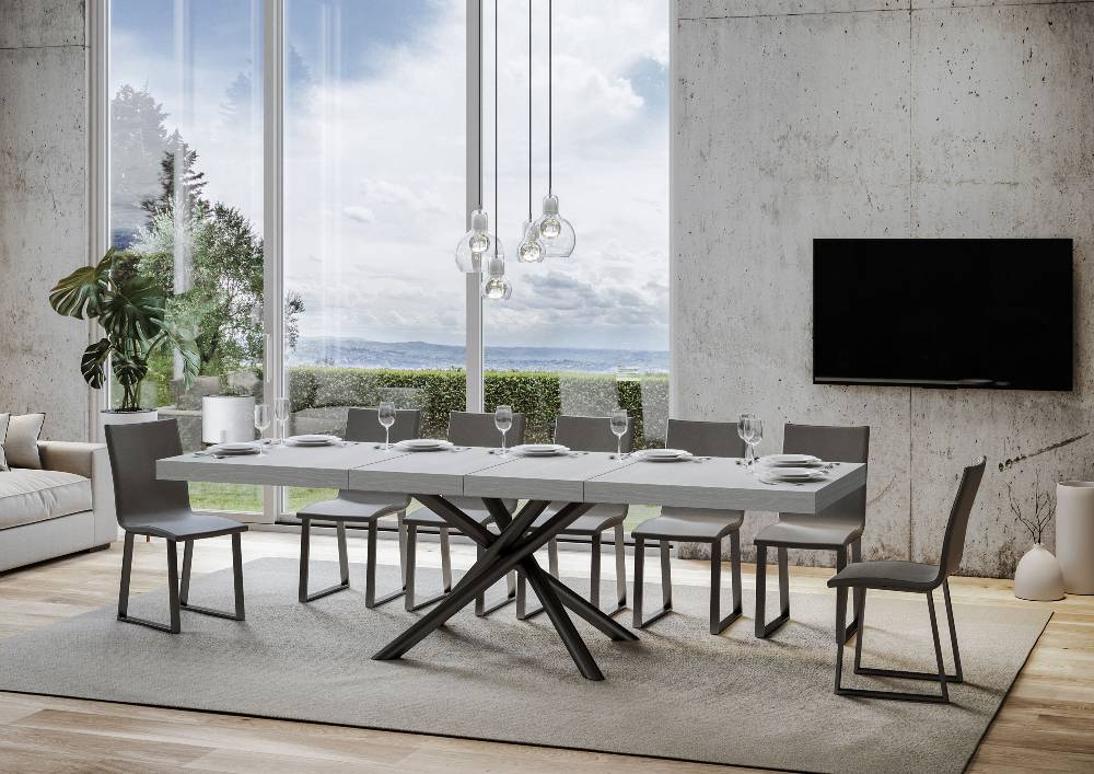 Itamoby Tavolo allungabile 90×180/284 cm Famas Premium Bianco Frassino telaio Antracite Promozione