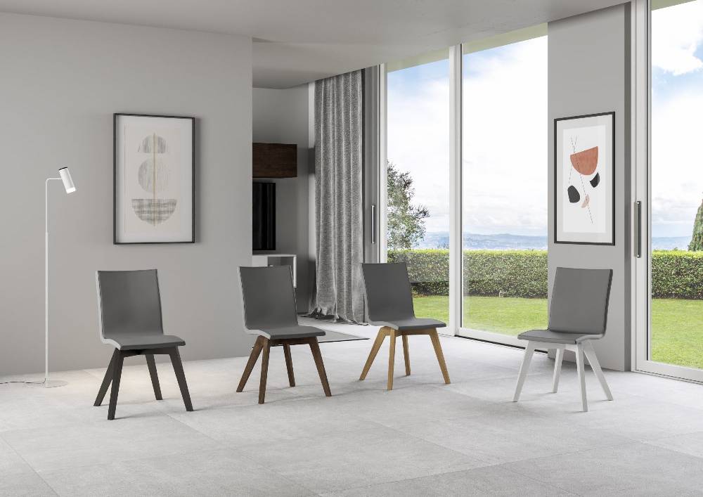 Itamoby Sedia Trudy gambe Antracite cuscino grigio 11 Qualità Garantita