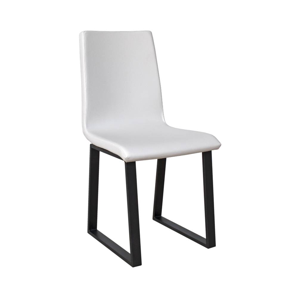 Itamoby Sedia Baffy gambe Antracite cuscino Bianca 01 (tipo Tecno)