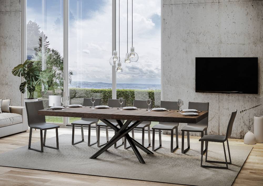 Itamoby Tavolo allungabile 90×160/264 cm Famas Premium Noce telaio Antracite Vendita Economica