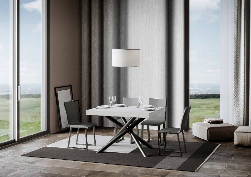 Itamoby Tavolo allungabile 90×140/244 cm Famas Premium Bianco Frassino telaio Antracite I Più Venduti
