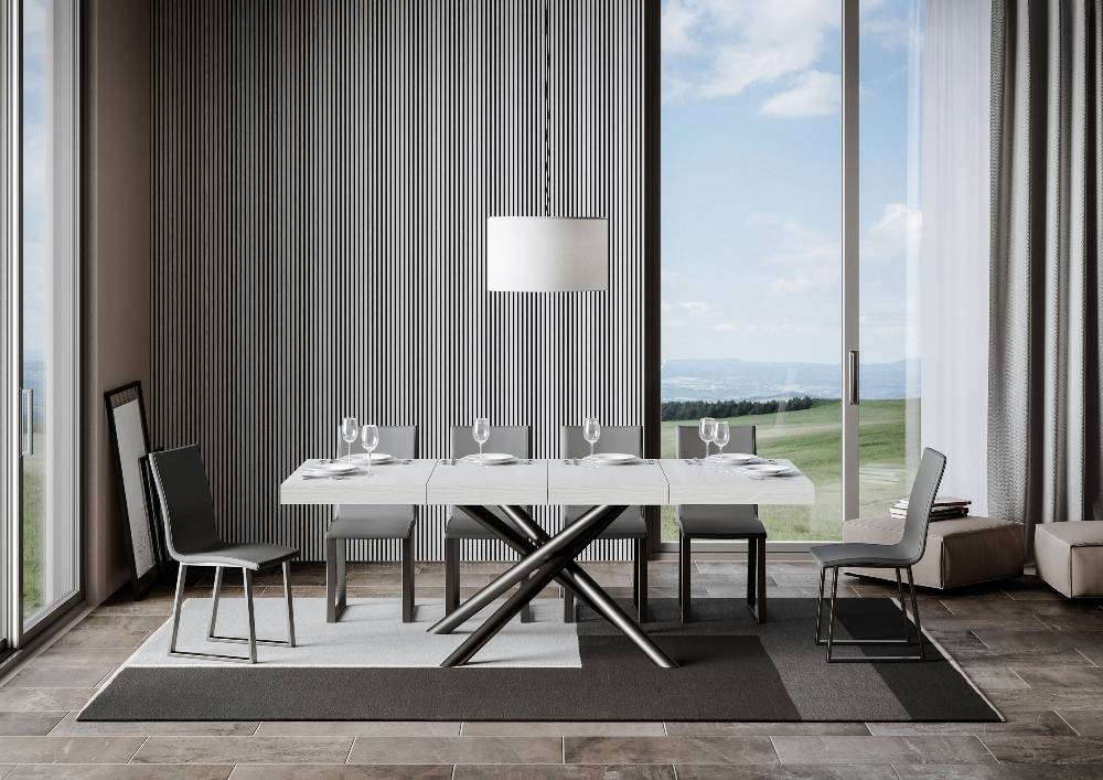 Itamoby Tavolo allungabile 90×140/244 cm Famas Premium Bianco Frassino telaio Antracite I Più Venduti