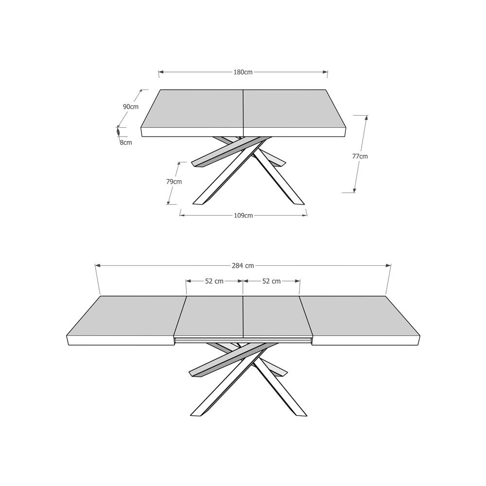 Itamoby Tavolo allungabile 90×180/284 cm Volantis Premium Noce telaio 4/C 2025