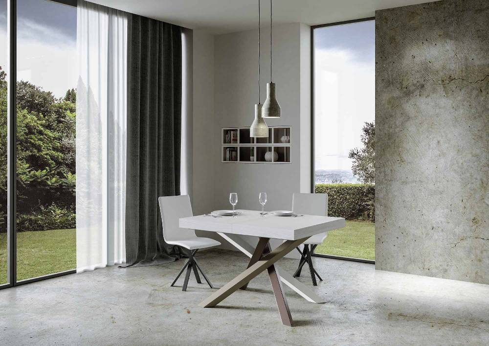Itamoby Tavolo allungabile 90×120/224 cm Volantis Premium Bianco Frassino telaio 4/C Sottocosto