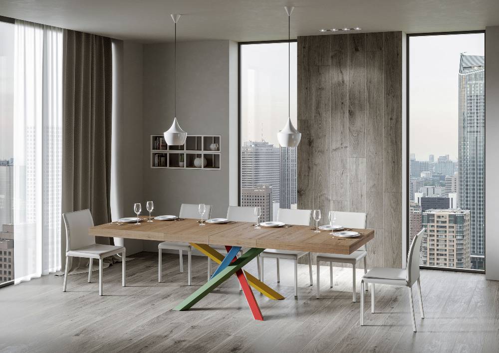 Itamoby Tavolo allungabile 90×180/284 cm Volantis Premium Quercia Natura telaio 4/B Presa