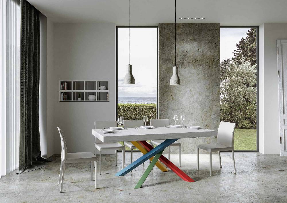 Itamoby Tavolo allungabile 90×180/284 cm Volantis Premium Bianco Frassino telaio 4/B Sconto