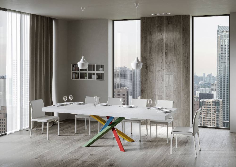 Itamoby Tavolo allungabile 90×180/284 cm Volantis Premium Bianco Frassino telaio 4/B Sconto
