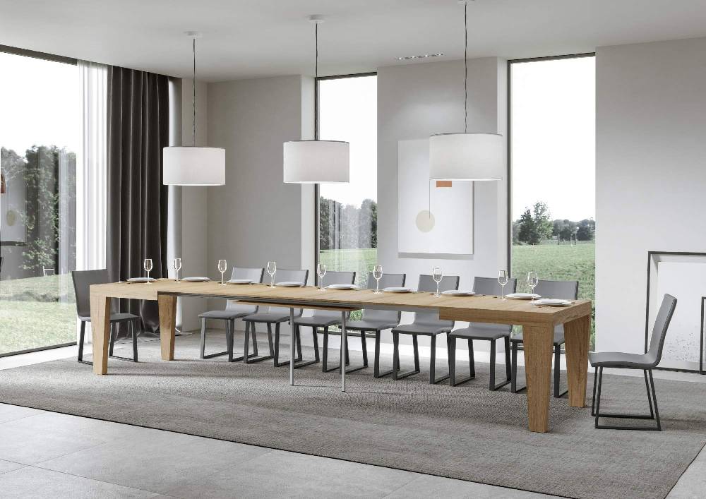 Itamoby Tavolo Spimbo Allungabile Quercia Natura 90×160 Allungato 420 Nuova