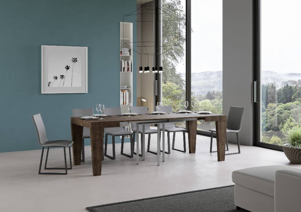 Itamoby Tavolo Spimbo Allungabile Noce 90×90 Allungato 246 Promozione Limitata