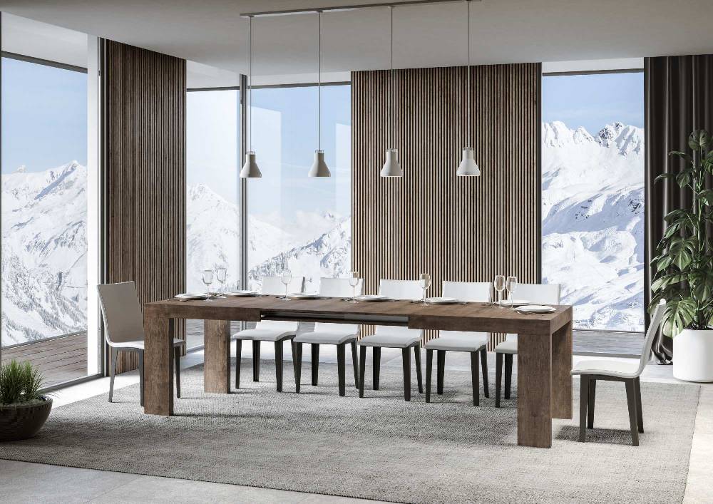 Itamoby Tavolo Roxell Allungabile Noce 90×160 Allungato 264 Presa