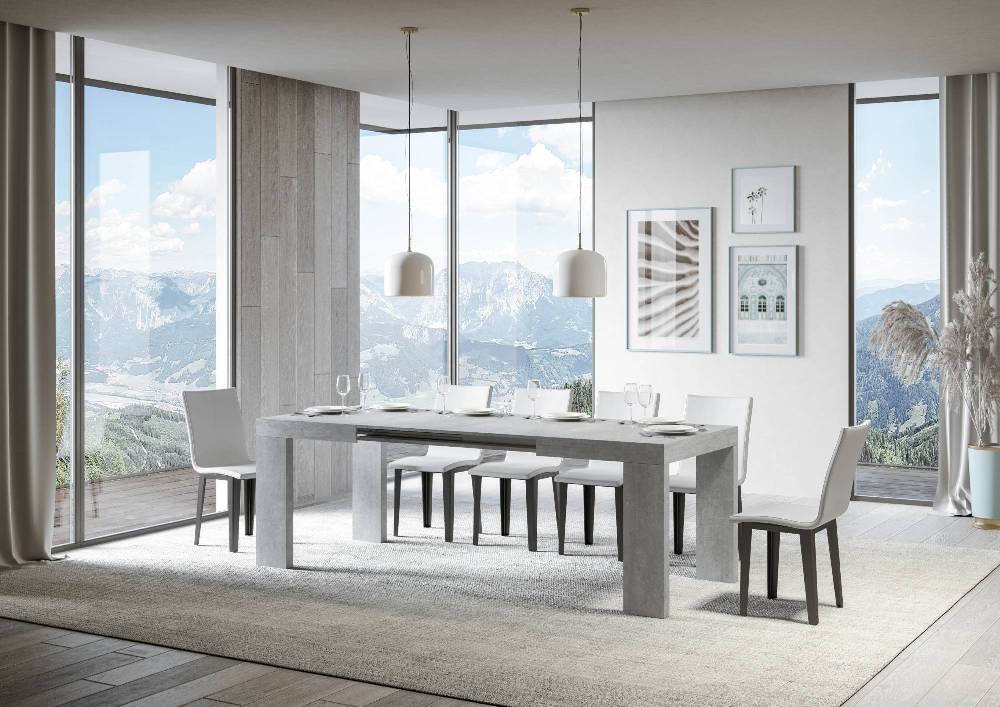 Itamoby Tavolo Roxell Allungabile Cemento 90×130 Allungato 234 Outlet
