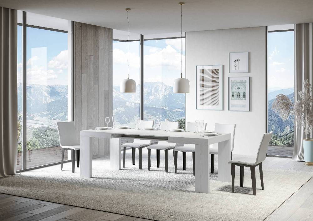 Itamoby Tavolo Roxell Allungabile Bianco Frassino 90×130 Allungato 234 Saldi